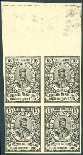 1910 - 15 + 5 cent. Garibaldi ... 