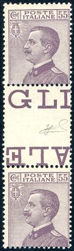 1918 - 55 cent. violetto bruno ... 