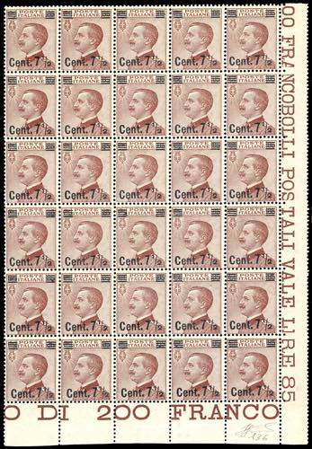 1927 - 7 1/2 su 85 cent. Michetti ... 