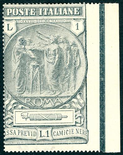1923 - 1 + 1 lira Camicie Nere, ... 