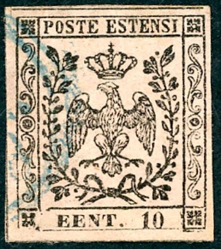 1852 - 10 cent. rosa chiaro, senza ... 