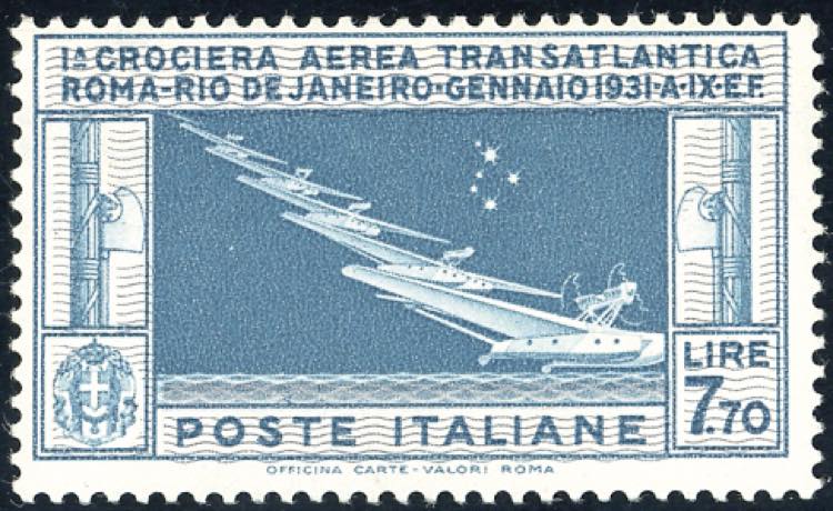 1930 - 7,70 lire Crociera Balbo ... 