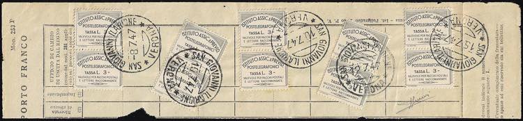 1947 - 3 lire Previdenza ... 