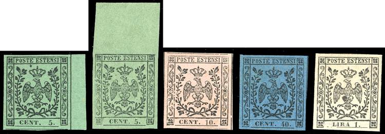 1852/55 - Emissione con punto dopo ... 