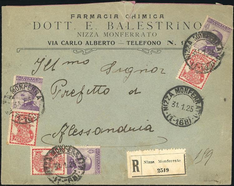 1925 - 25 cent. Singer (16), tre ... 