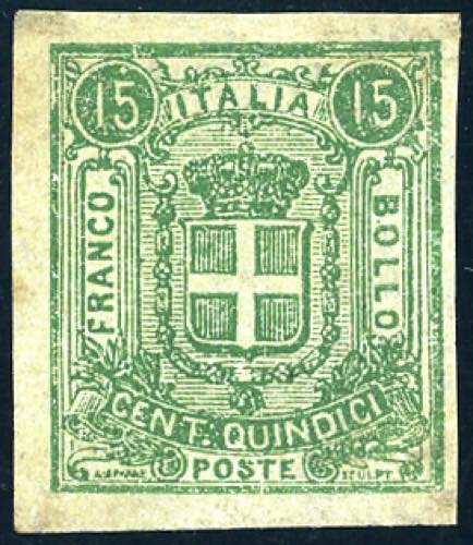 1862 - 15 cent. verde saggio ... 