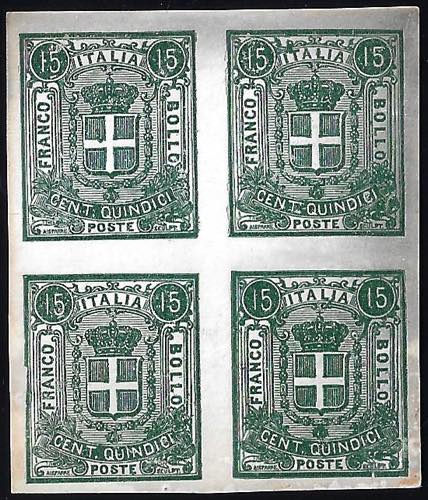 1863 - 15 cent. verde, saggio ... 