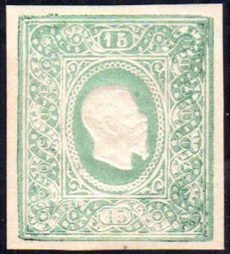 1864 - 15 cent. Saggio Re, ovale ... 