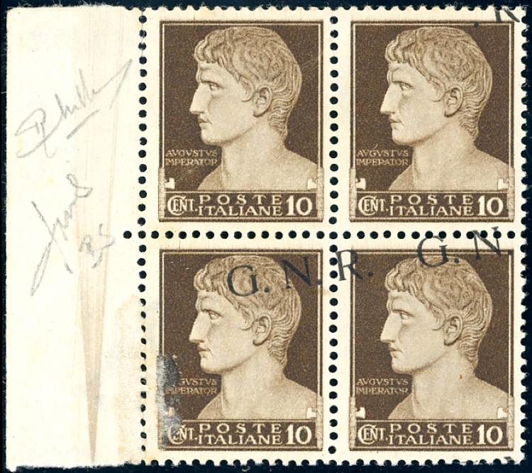 1943 - 10 cent. soprastampa G.N.R. ... 