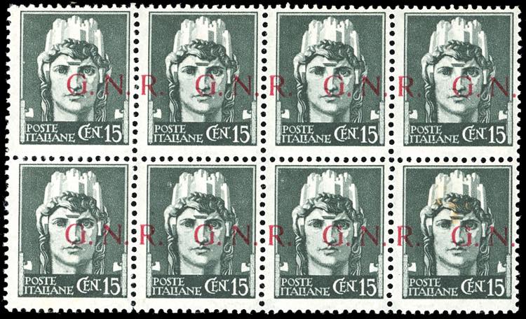 1843 - 15 cent. soprastampa G.N.R. ... 