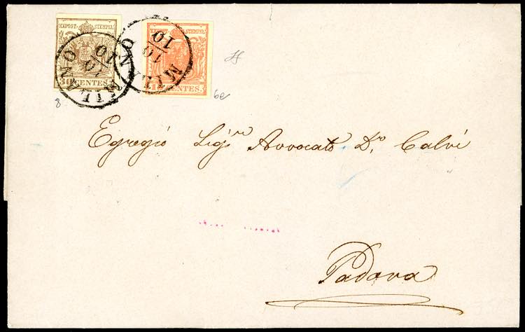 1853 - 15 cent. rosa salmone, III ... 