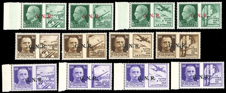 1944 - Soprastampati G.N.R., II ... 