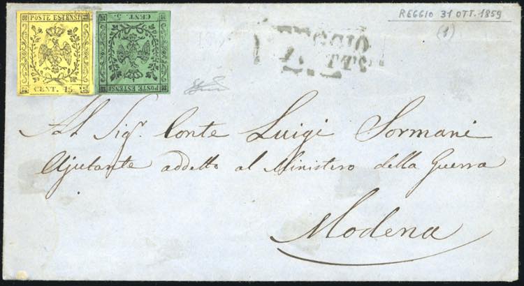 1859 - 15 cent. giallo, senza ... 