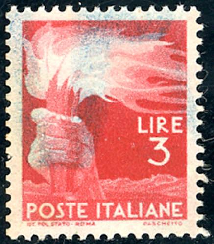 1945 - 3 lire Democratica, SENZA ... 