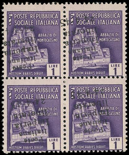 IMPERIA 1945 - 1 lira, soprastampa ... 