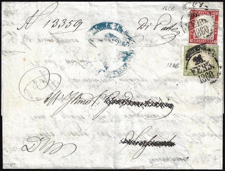 1860 - 5 cent. verde oliva chiaro, ... 