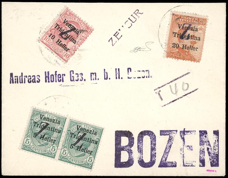 TRENTINO ALTO ADIGE - BOLZANO 1919 ... 