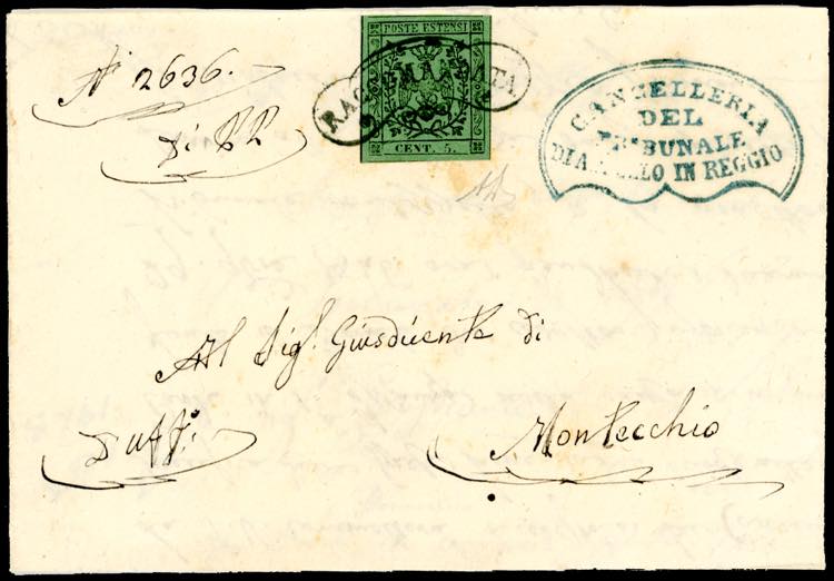 REGGIO, RACCOMANDATA II tipo punti ... 