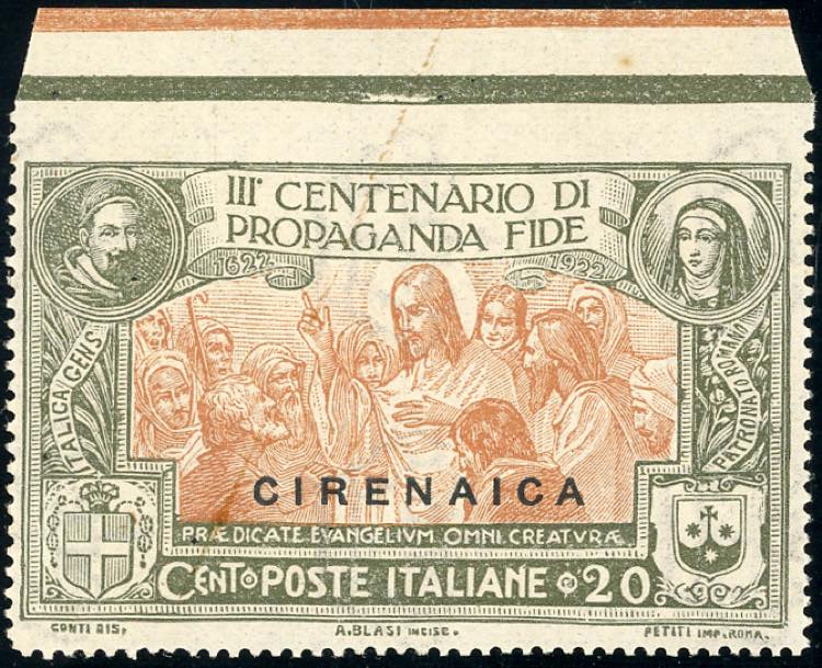 1923 - 20 cent. Propaganda Fide, ... 