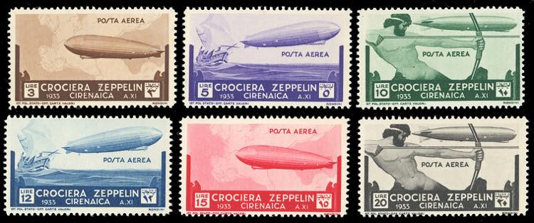 POSTA AEREA 1933 - Zeppelin, serie ... 