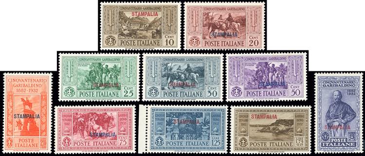 STAMPALIA 1932 - Garibaldi, serie ... 