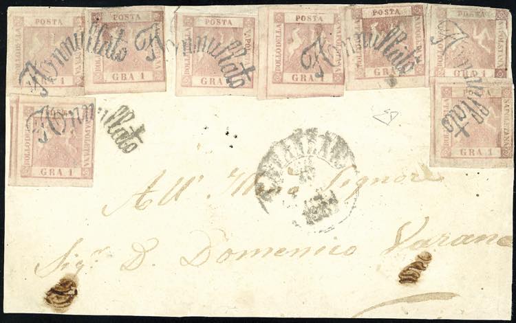 1858 - 1 grano rosa carminio, II ... 