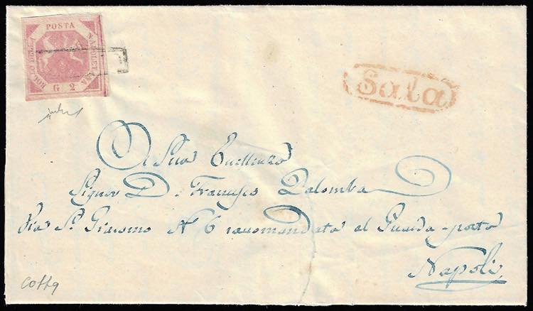 1858 - 2 grana lilla rosa, I ... 