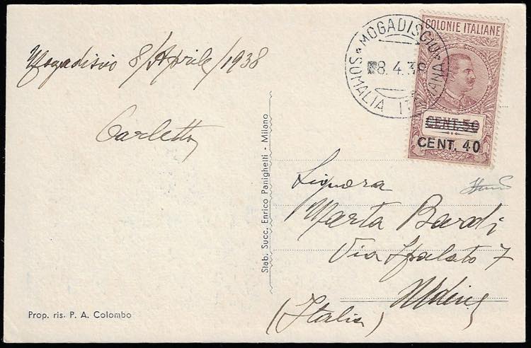 1938 - 40 cent. su 50 cent. marca ... 