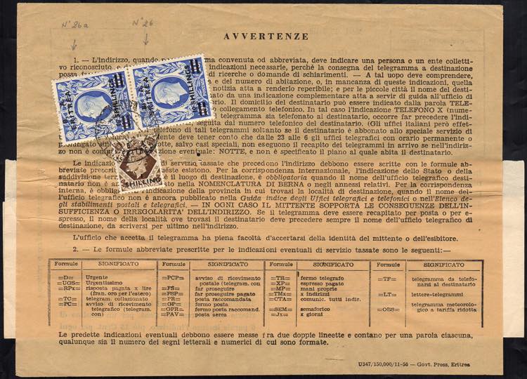 OCCUPAZIONE BRITANNICA ERITREA ... 