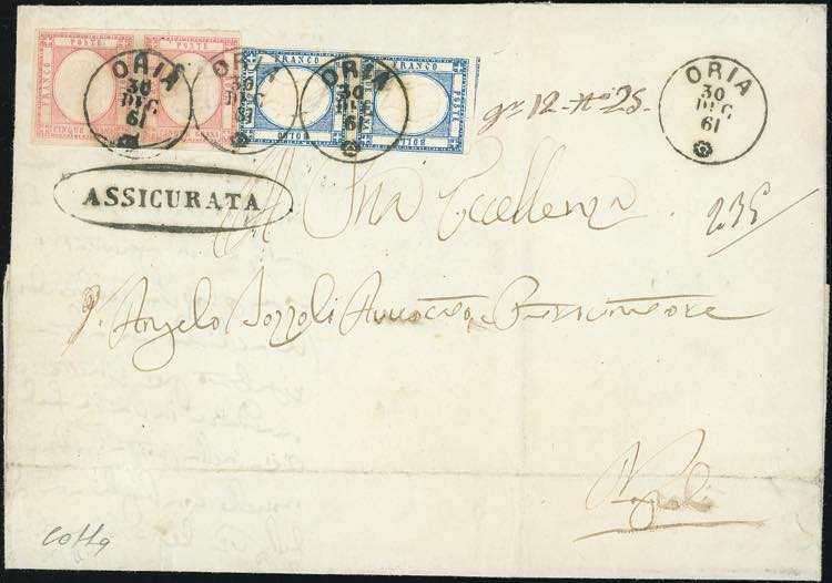 1861 - 5 grana rosa, 2 grana ... 