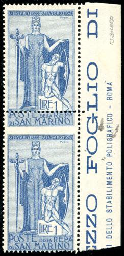 1924 - 1 lira Garibaldi, coppia ... 