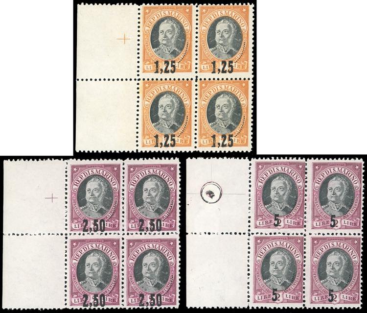 1927 - Onofri soprastampati, serie ... 