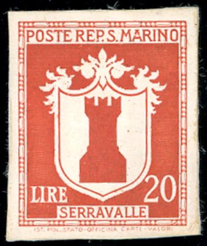 1945 - 20 lire Stemmi (292), prova ... 