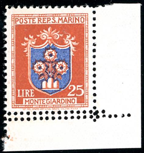 1945 - 25 lire Stemmi, doppia ... 