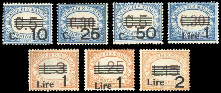 1936/39 - Soprastampati (47/53), ... 