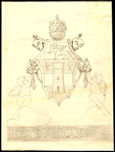 1959 - Bozzetto a matita di ... 