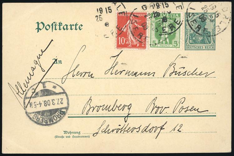 FRANCIA 1908 - Cartolina postale ... 