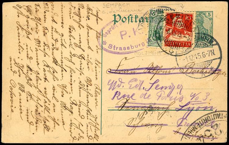 GERMANIA/SVIZZERA/FRANCIA 1915 - ... 