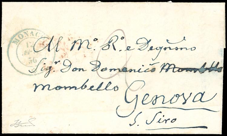 MONACO 1856 - Lettera non ... 