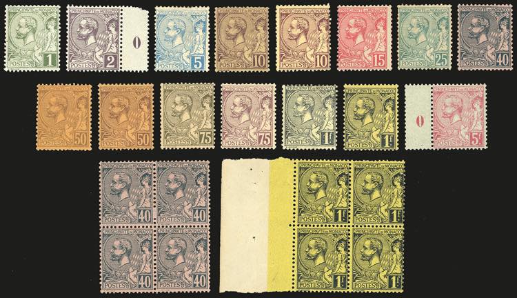 MONACO 1891/94 - Alberto I, serie ... 