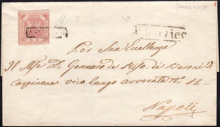 TRICARICO, annullato + ovale punti ... 