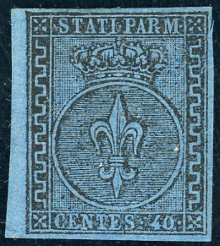 1852 - 40 cent. azzurro (5), ... 