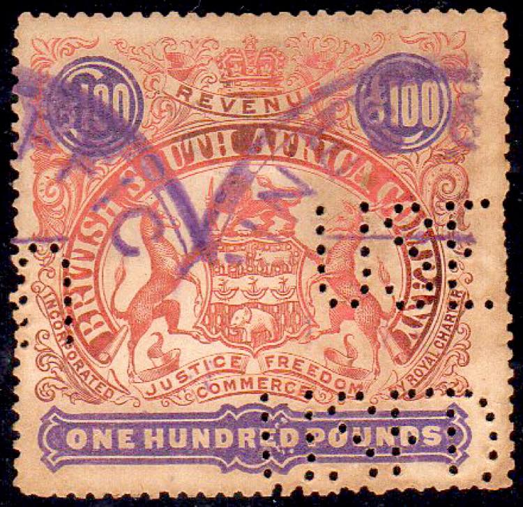 RHODESIA 1901 - 100 pounds (SG. ... 