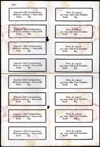 1852 ca - Foglio completo di 16 ... 