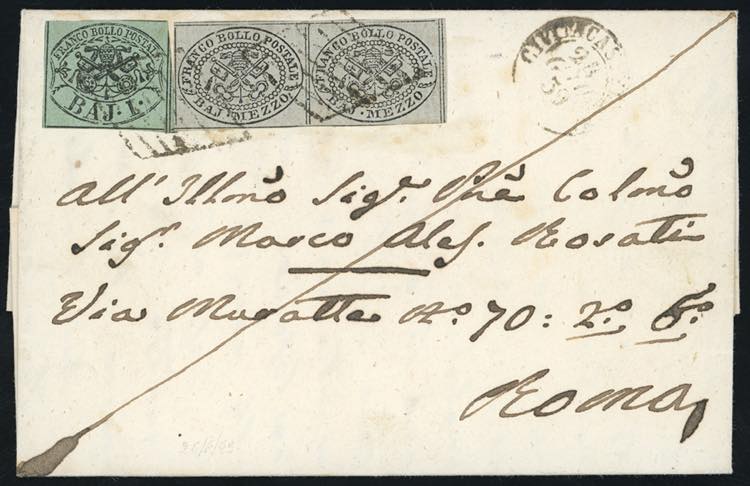 1859 - 1/2 baj grigio, coppia, 1 ... 