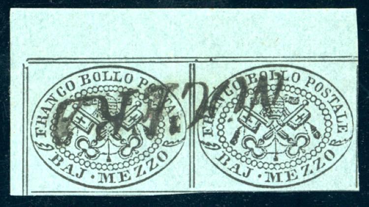 1852  - 1/2 baj grigio azzurrastro ... 
