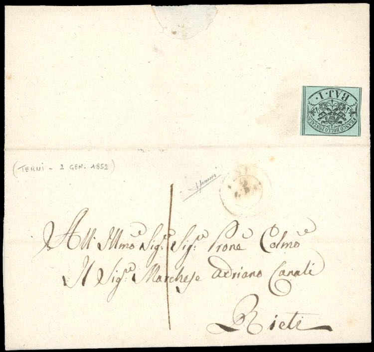 1852 - 1 baj verde grigiastro (2), ... 