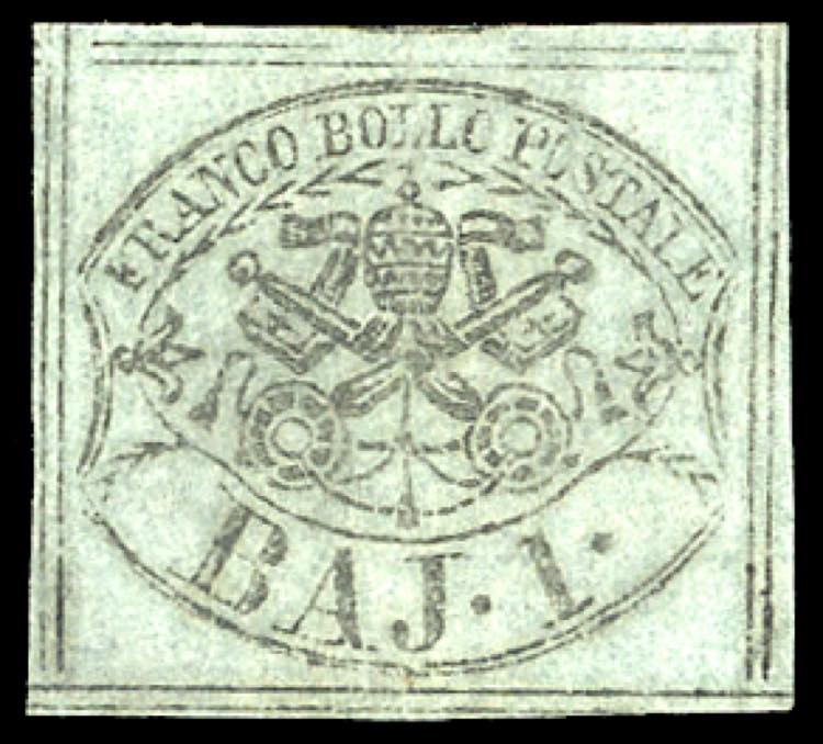 1854 - 1 baj verde grigiastro, ... 