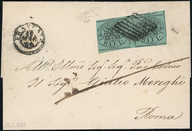 1864 - 1 baj verde scuro, I ... 