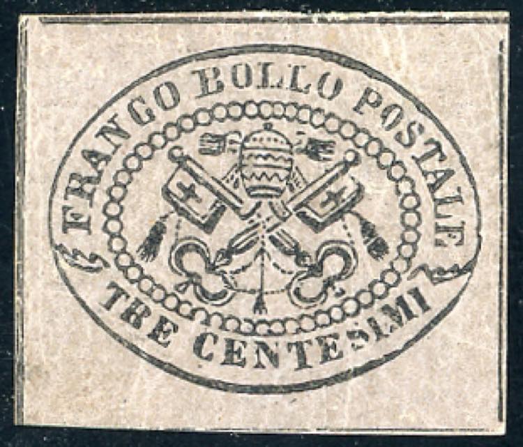 1867 - 3 cent. grigio rosa (14), ... 